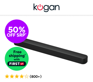 Kogan 2.1 Channel 110W Dolby Soundbar with Built-in Subwoofer Product Image