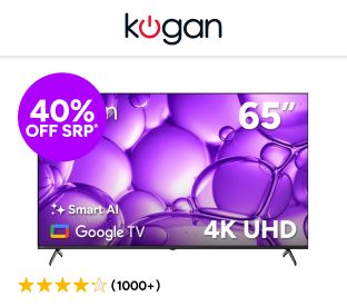 Kogan 65" LED 4K Smart AI Google TV Product Image