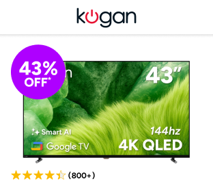 Kogan 43" QLED 4K 144Hz Smart AI Google TV Product Image