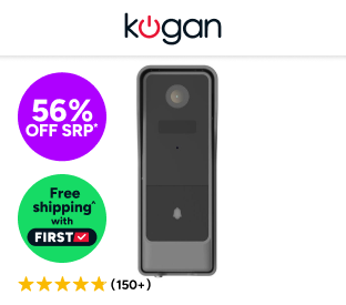 Kogan SmarterHome™ Security Camera Video Doorbell 3 Pro Product Image
