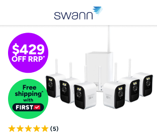 Swann MaxRanger4K™ Mini Long-Range Wireless Security System with 6 Cameras Product Image