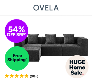 Ovela Softly 3 Seater Compressed Modular Sofa with Ottoman (Charcoal) Product Image