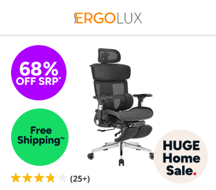Ergolux Pro Max Ergonomic Mesh Office Chair with Footrest Product Image