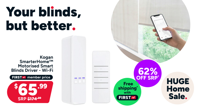 Kogan SmarterHome™ Motorised Smart Blinds Driver - Wi-Fi