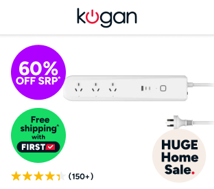 Kogan SmarterHome™ 30W PD Smart Power Board with Energy Metre (3 Outlets & 2 USB-C Ports) Product Image