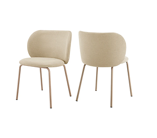 Set of 2 Ovela Kerby Dining Chairs (Beige) Product Image