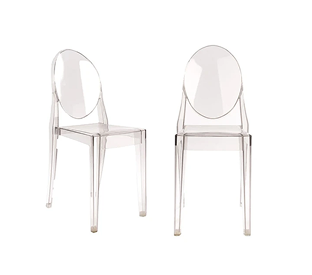 Set of 2 Matt Blatt Philippe Starck Victoria Ghost Chairs Replica (Smoke) Product Image