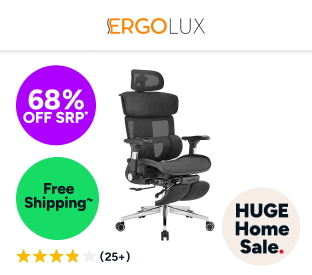 Ergolux Pro Max Ergonomic Mesh Office Chair with Footrest  Product Image