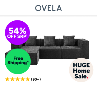 Ovela Softly 3 Seater Compressed Modular Sofa with Ottoman (Charcoal) Product Image