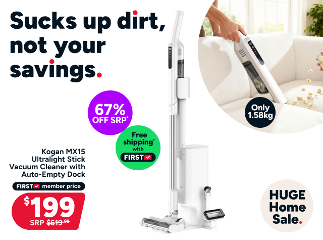 Kogan MX15 Ultralight Stick Vacuum Cleaner with Auto-Empty Dock
