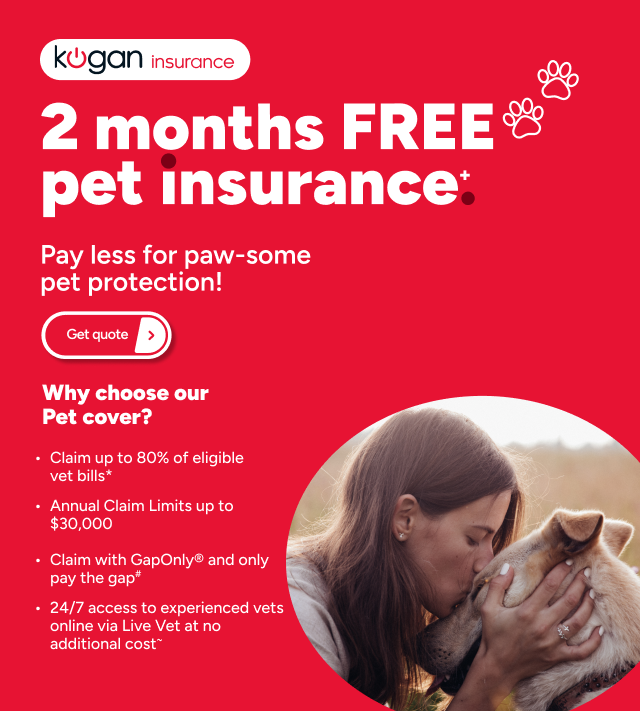 Kogan Pet Insurance - Get 2 months free +