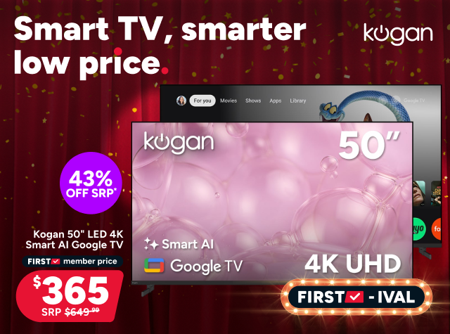 Kogan 50" LED 4K Smart AI Google TV