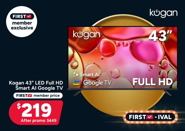 Kogan 43 inch LED Full HD Smart AI Google TV