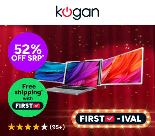 Kogan XPRESSO 14" Full HD Pro Dual Screen Tri-Fold Portable Monitor for 14” - 17” Laptops Product Image