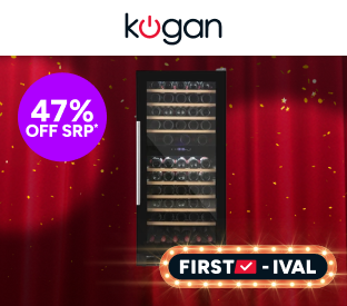 Kogan 119 Bottle Dual Zone Wine Fridge Product Image