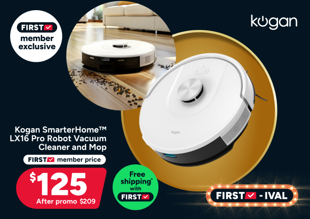 Kogan SmarterHome™ LX16 Pro Robot Vacuum Cleaner and Mop - $125*