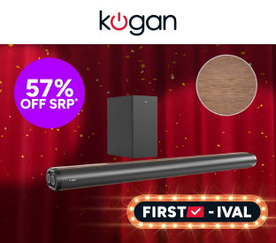 Kogan 3.1 Channel 230W Dolby Soundbar with Wireless Subwoofer (Wood-Grain Finish) Product Image