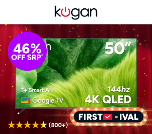 Kogan 50" QLED 4K 144Hz Smart AI Google TV Product Image