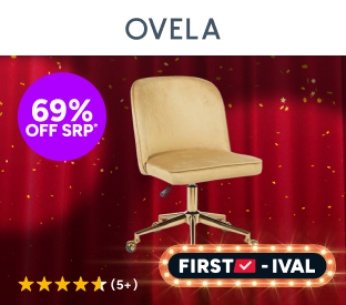 Ovela Monty Velvet Office Chair (Mustard) Product Image