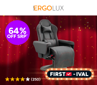 Ergolux Hotshot Recliner Gaming Office Chair (Black) Product Image