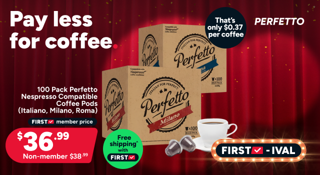 100 Pack Perfetto Nespresso Compatible Coffee Pods (Italiano, Milano, Roma) - $36.99*