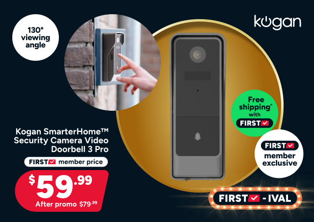 Kogan SmarterHome™ Security Camera Video Doorbell 3 Pro - $59.99*