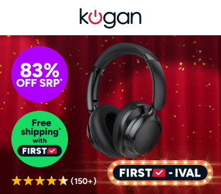 Kogan NC45 Active Noise Cancelling Over-Ear Headphones (Black) Product Image