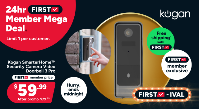 Kogan SmarterHome™ Security Camera Video Doorbell 3 Pro - $59.99*