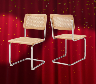 Set of 2 Matt Blatt Marcel Breuer Cesca Dining Chairs Replica (Natural/Rattan) Product Image