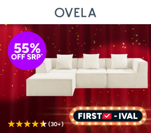 Ovela Softly 3 Seater Compressed Modular Sofa with Ottoman (Cream) Product Image