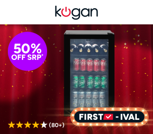 Kogan 93L Glass Door Bar Fridge Product Image
