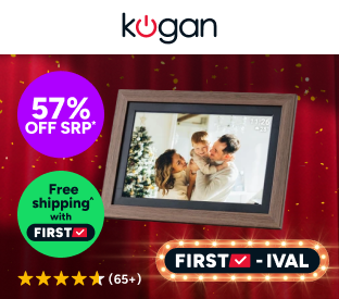 Kogan 10.1" Frameo App Wi-Fi Digital Photo Frame (32GB, Wood) Product Image