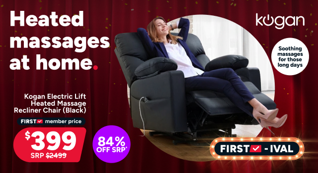 Kogan Electric Lift Heated Massage Recliner Chair (Black)