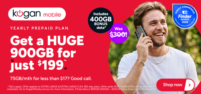 Kogan Mobile - 900GB for $199 ~
