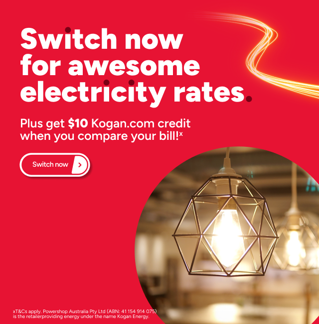 Kogan Energy - Get $10 Kogan.com credit when you compare your bill x