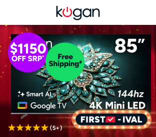 Kogan 85" Mini-LED QLED Pro 4K 144Hz Smart AI Google TV Product Image
