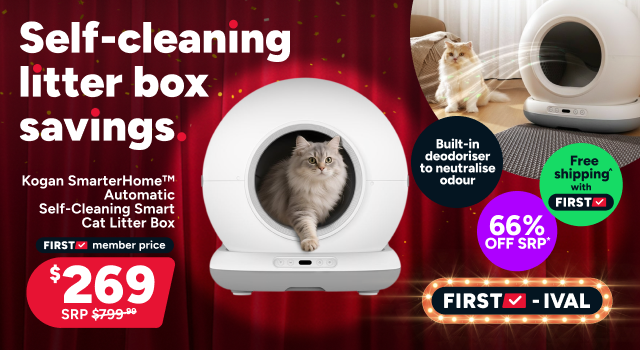 Kogan SmarterHome™ Automatic Self-Cleaning Smart Cat Litter Box