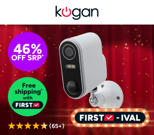 Kogan SmarterHome™ 5MP Outdoor Battery Powered Wireless Security Camera with Spotlight Product Image