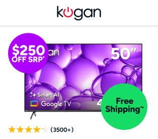 Kogan 50" LED 4K Smart AI Google TV Product Image