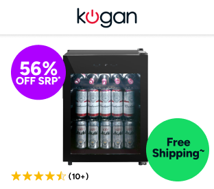 Kogan 66L Glass Door Bar Fridge Product Image