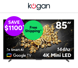 Kogan 85" Mini-LED QLED Pro 4K 144Hz Smart AI Google TV Product Image