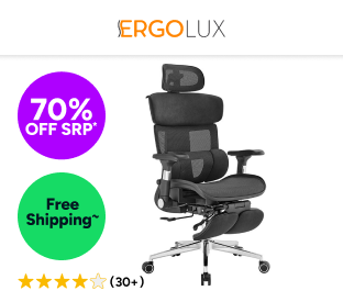 Ergolux Pro Max Ergonomic Mesh Office Chair with Footrest Product Image