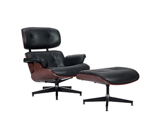 Matt Blatt Eames Premium Replica Leather Lounge Chair and Ottoman Product Image