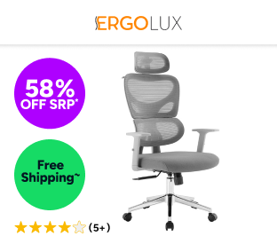 Ergolux Core Ergonomic Foam Office Chair (Grey) Product Image
