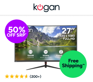 Kogan 27" Curved Full HD 100Hz FreeSync Monitor Product Image