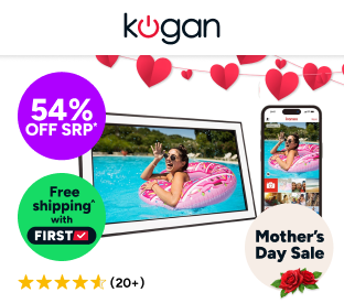 Kogan 15.6" Frameo App Wi-Fi Digital Photo Frame (16GB, Black) Product Image
