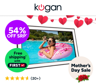 Kogan 15.6" Frameo App Wi-Fi Digital Photo Frame (16GB, Black) Product Image