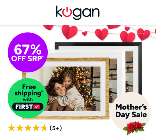 Kogan 10.1" Frameo App Wi-Fi Touch Screen Digital Photo Frame (16GB, 3 Frames) Product Image