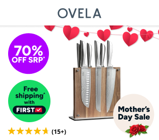 Ovela 7 Piece Japanese Steel Knife Block Set Product Image