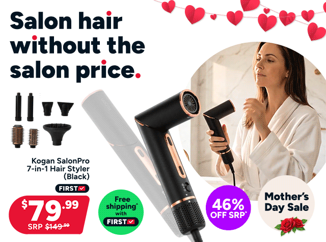 Kogan SalonPro 7-in-1 Hair Styler (Black)